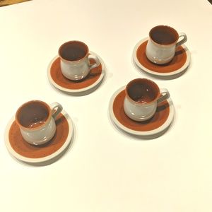 Crescent genuine stoneware Japan Toscany espresso set